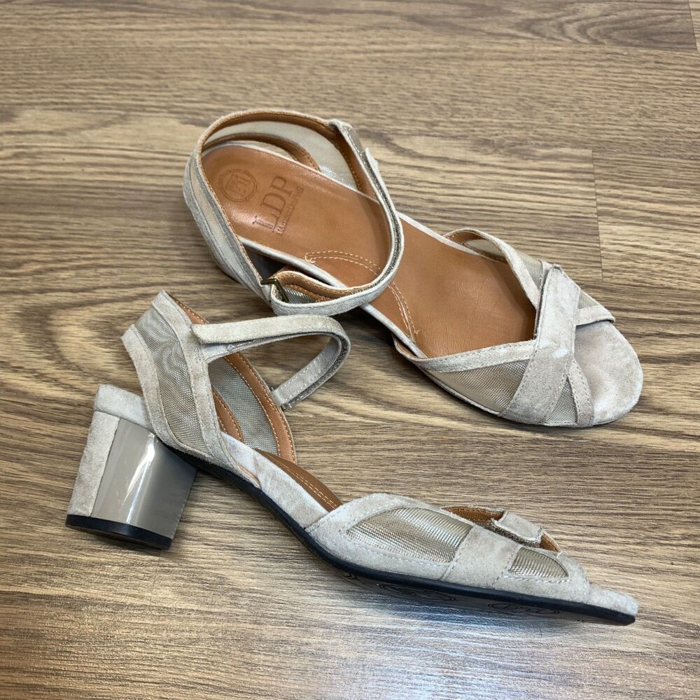 L’Amour‎ Des Pieds Size 9.5M Women’s Beige Mahiya Block Heel Sandals Ankle Strap